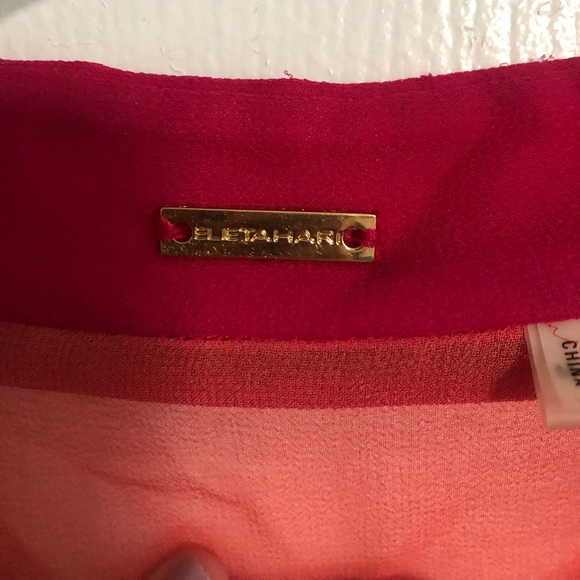 ELIE TAHARI Sheer Silk Button Up Blouse - Picture 5 of 6